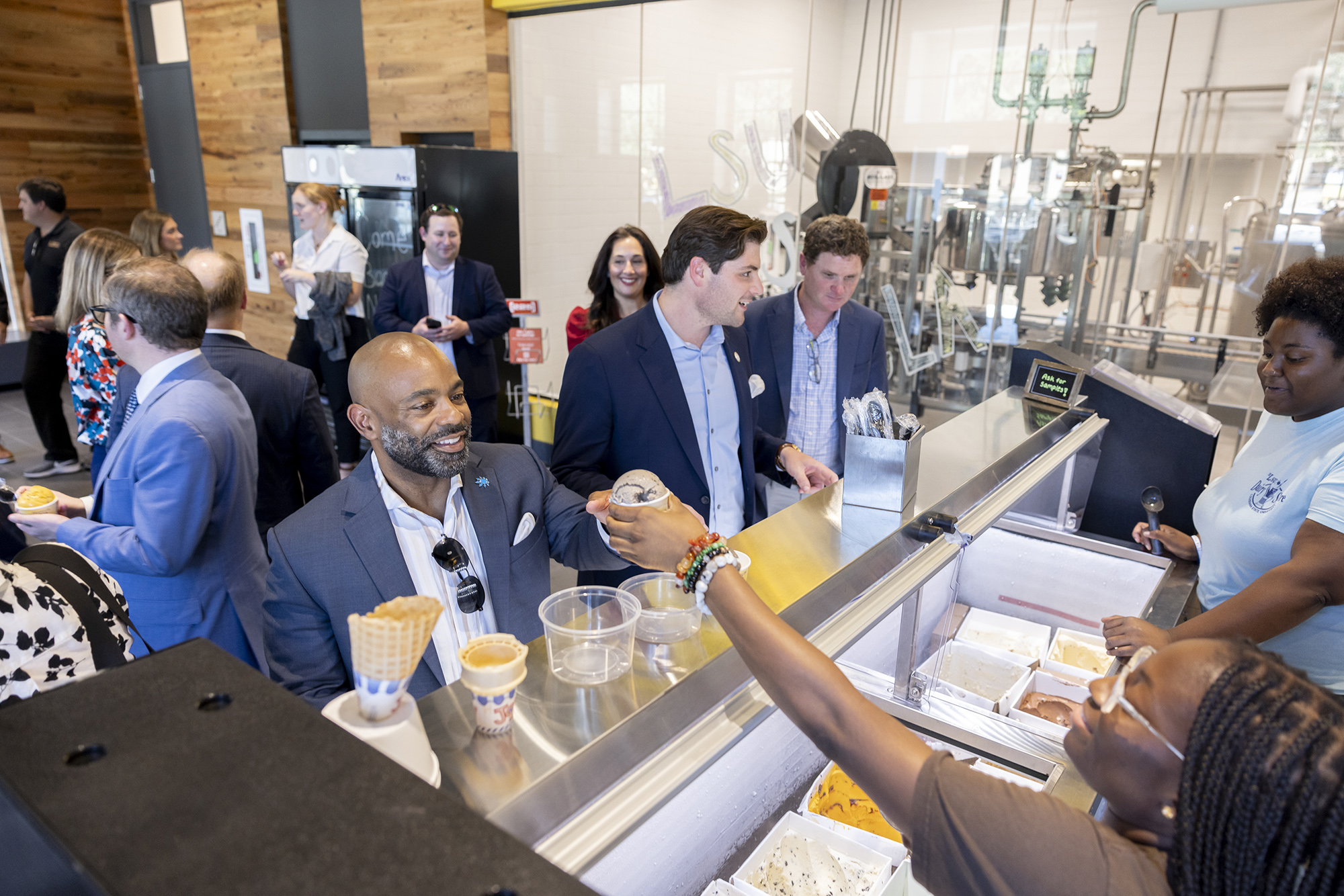 Tour stop at the LSU Dairy Store on campus