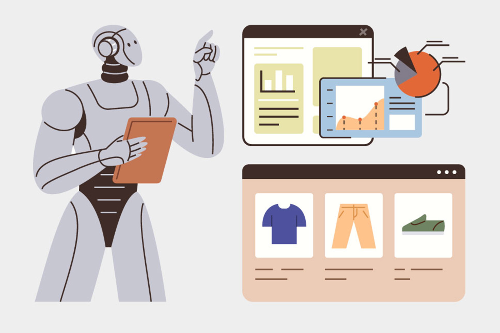 a robot making sales decisions