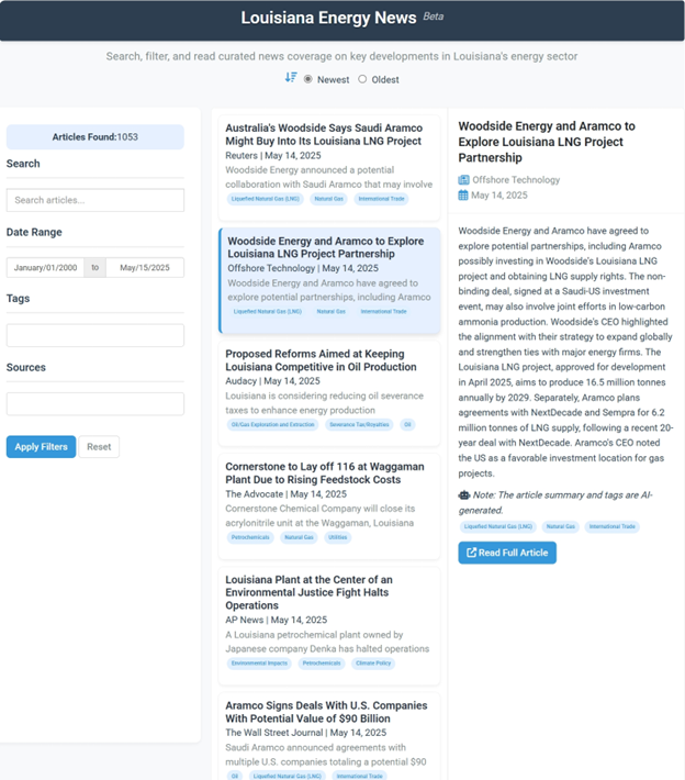 Thumbnail of LA Energy News application