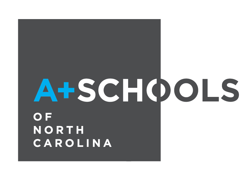 nc aplus logo A+ schools of north carolina logo grey and blue