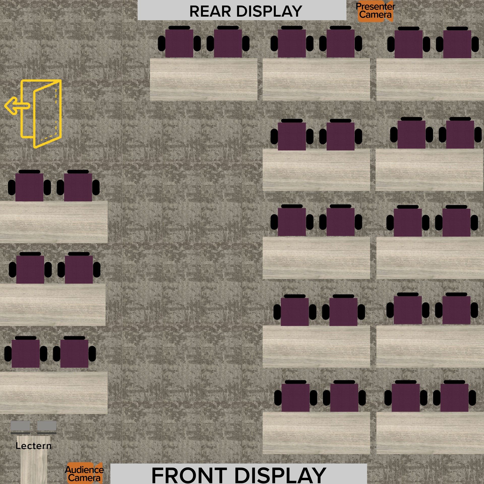image of 114 peabody classroom configuration