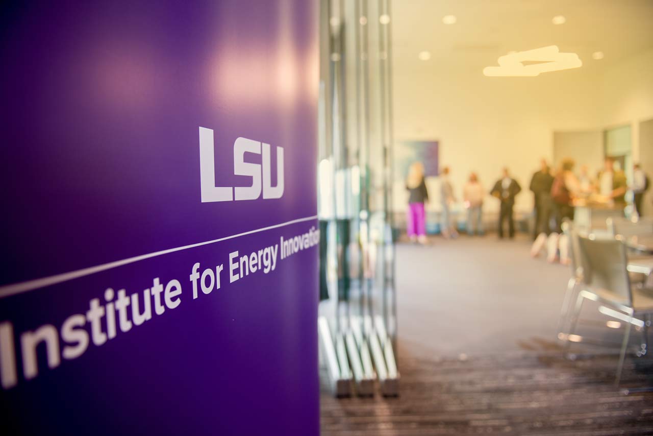 A banner with the Louisiana State University and Institute for Energy Innovation logos