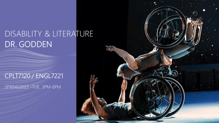 Disability and Literature coures graphic, text only information follows