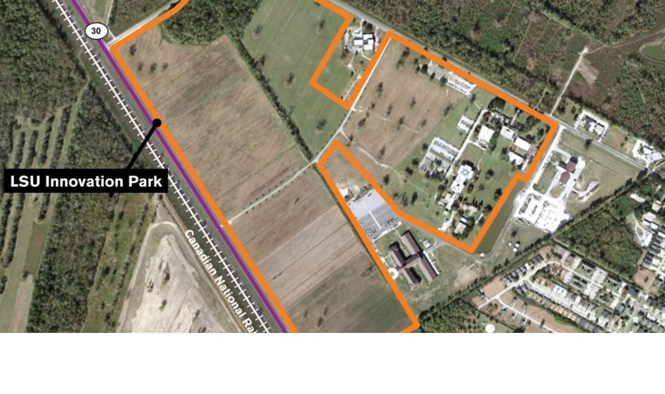 Innovation Park aerial with overlay of property for sale or lease Innovation Park aerial with overlay of property for sale or lease