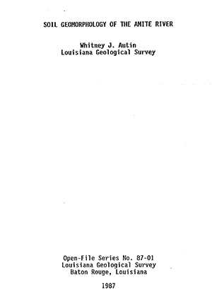 Amite River Soil Geomorphology