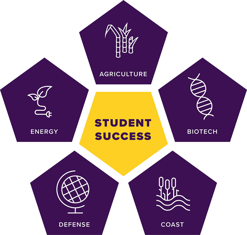 Diagram of lsu prorities, text only description follows