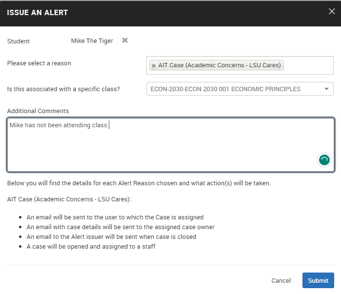 Navigate Alert Navigate Alert depiction