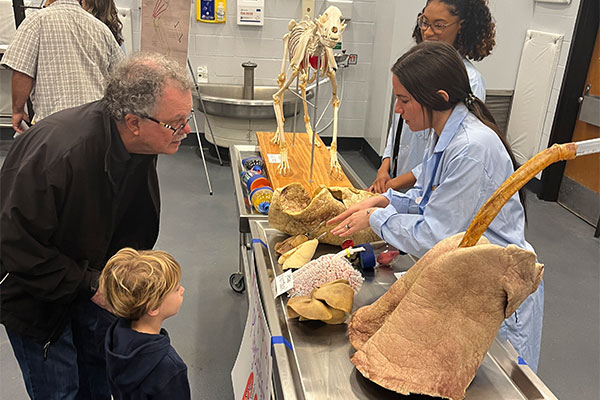 visitors at the anatomy lab for open house