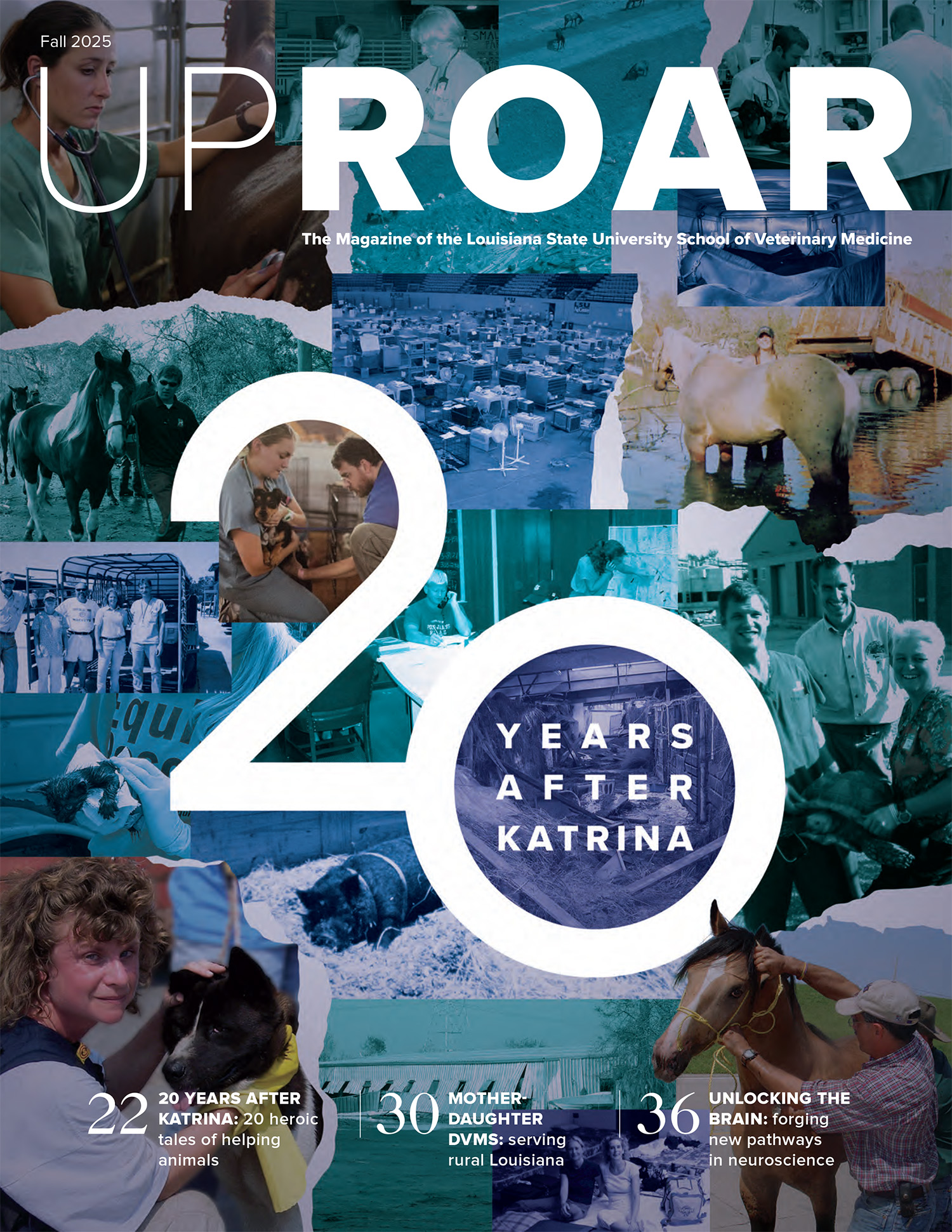 Fall 2025 cover with images from Hurricane Katrina