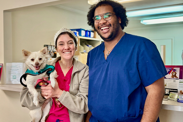 Dr. Danielle Fazio with student Jashawn Ferrand